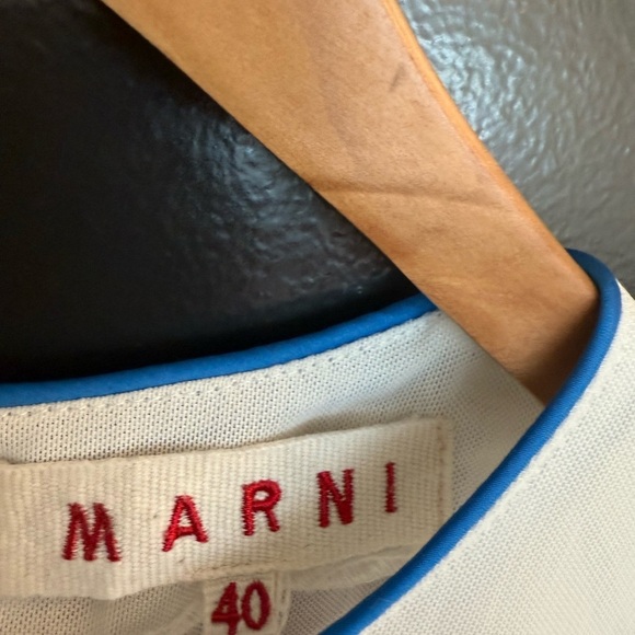 Marni size 8 EUC “Summertime 🦜” Saturday morn shear poly/cotton slight crop rare - Picture 4 of 16